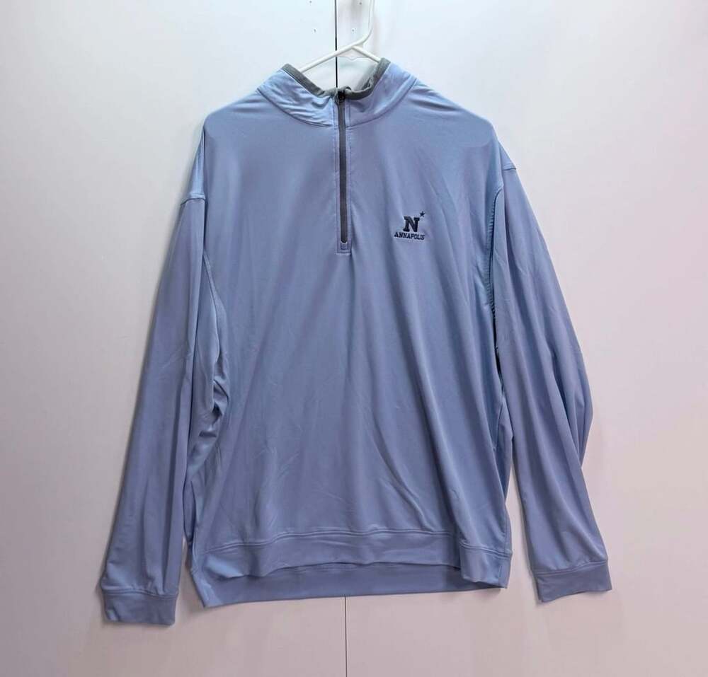 Divots Annapolis Blue Long Sleeve 1/4 Zip Pullover XL